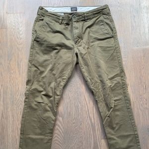 Navy Green J. Crew Chinos